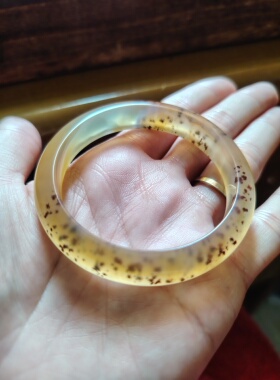 50圈口天然无烧无染色玉髓手镯玛瑙玉镯女友生日礼物