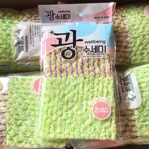 韩国大金2P光抹布条纹新颜色厨房抹布刷碗巾厨房专用不粘油加厚