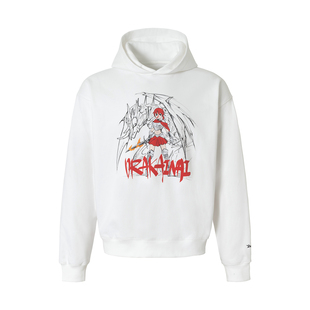 复古街头 炎龙少女战斗形态连帽卫衣国潮美式 2727WORLD 法老