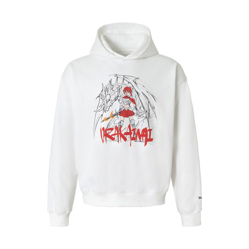 2727WORLD 炎龙少女战斗形态连帽卫衣国潮美式复古街头