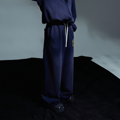 2727WORLD渐变水洗徽章运动卫裤