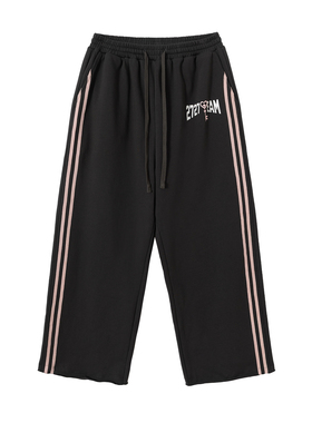 2727WORLD 法老 爱心钥匙印花卫裤国潮美式复古街头