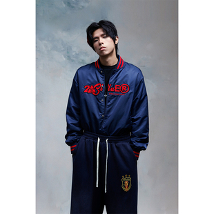 复古美式 papi夹棉棒球服夹克外套 街头国潮流 法老 2727WORLD