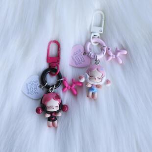 泡泡玛特抱抱系列可爱爱心气球狗多巴胺手机链钥匙扣包挂饰女萌粒