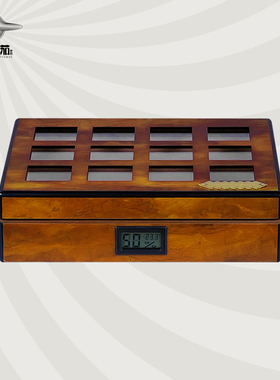 VANITY FAIR雪茄盒 雪松木醇化养护盒 复古个性可视雪茄保湿盒