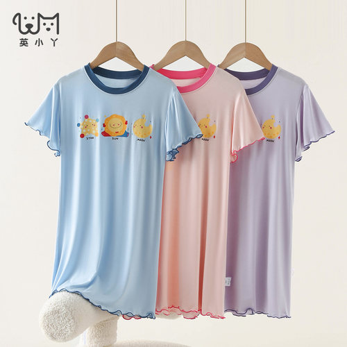 母女连衣裙休闲家居服大童睡袍