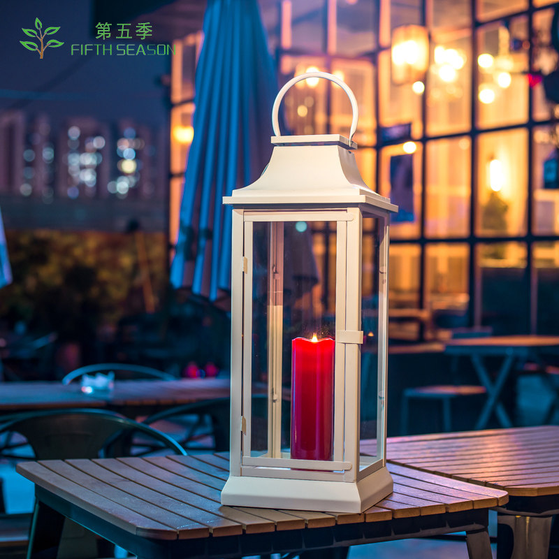 浪漫欧式户外白色铁艺玻璃风灯烛台蜡烛风灯烛台摆件酒店样板房在类目 家居饰品, 蜡烛/烛台, 烛台中 - 来自Buy2taobao.com提供专业的淘宝代购服务