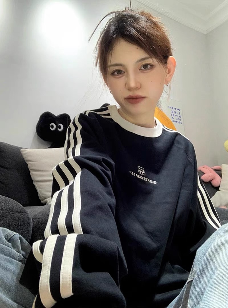 【商城品质】三条杠插肩卫衣大码