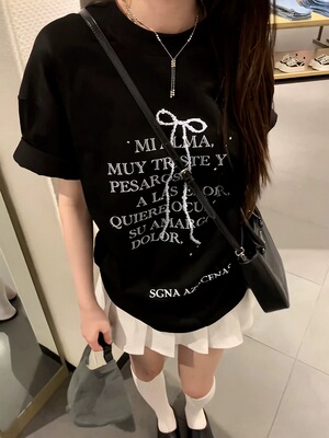 重磅260g半袖复古oversize纯棉女
