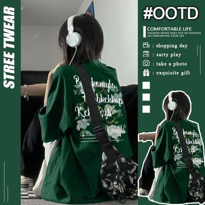 纯棉oversize宽松上衣日系大码