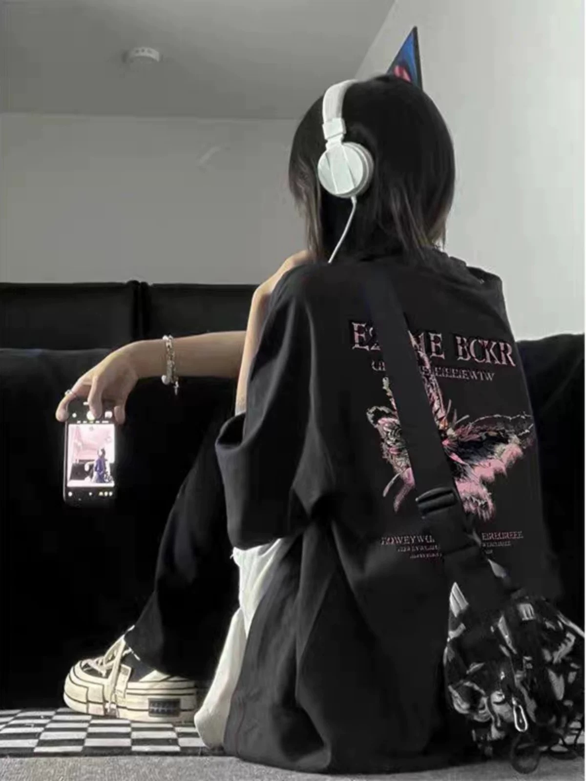 重磅260g短袖复古oversize纯棉女