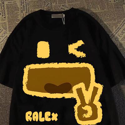 大码重磅纯棉男女复古半袖