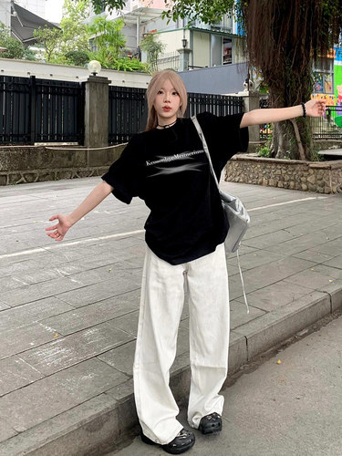 重磅260g半袖复古oversize纯棉女