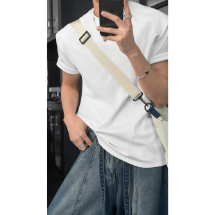 百搭正肩短袖 龙叨叨2026夏季 简约设计感运动修身 美式 T恤 新品