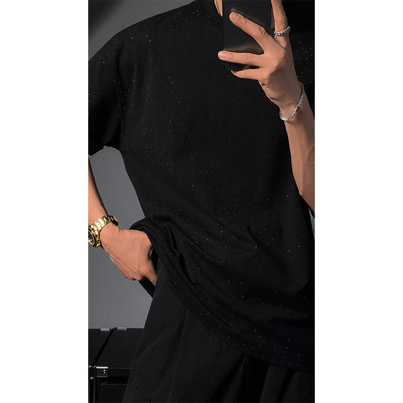 龙叨叨短袖潮流青年满钻