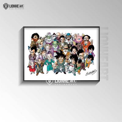 周刊少年JUMP七龙珠完全版封面悟空全家福复刻装裱挂画框纪念礼物