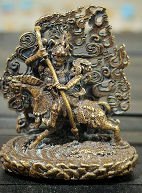 缘生佛具尼泊尔铜鎏金十二臂象鼻财神藏式居家摆件家用饰品
