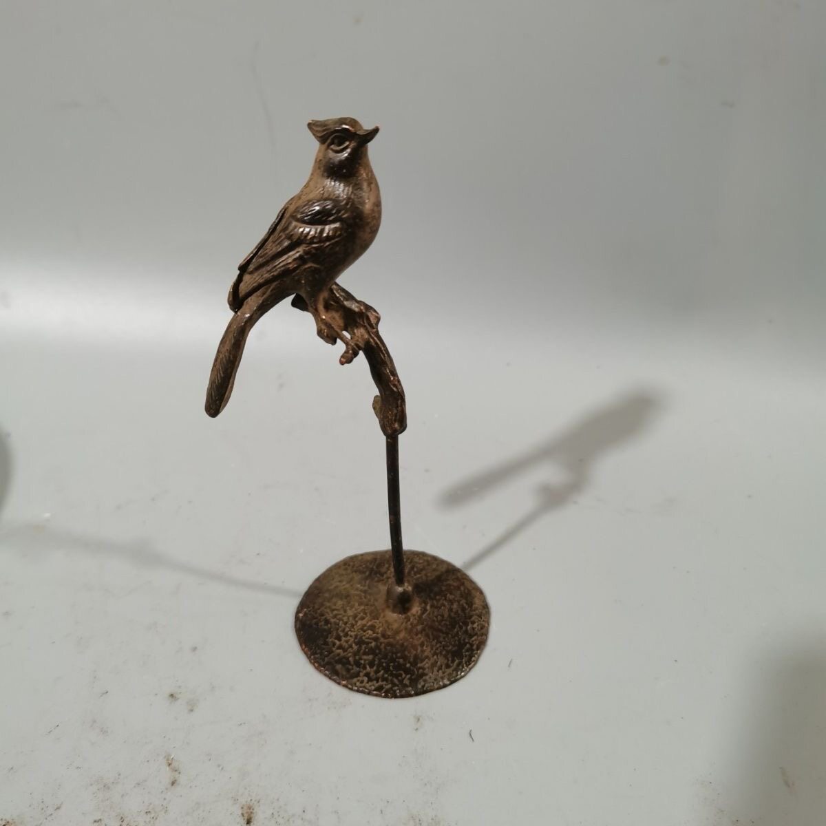 茶道铜艺铜茶宠纯实心铜雕小鸟香装饰摆件