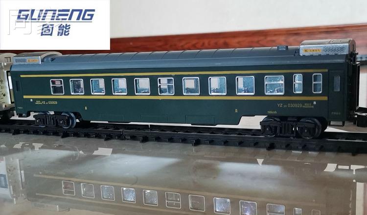 仿真火车中Z型玩具国系1601A-6C列绿皮火车客车厢Y25G敞车棚车厢-封面