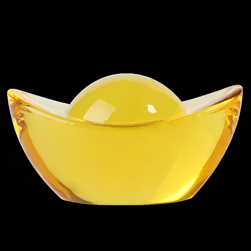 儿童玩具金元宝彩色透明生日礼物摆件家居装饰品水晶玻璃宝石