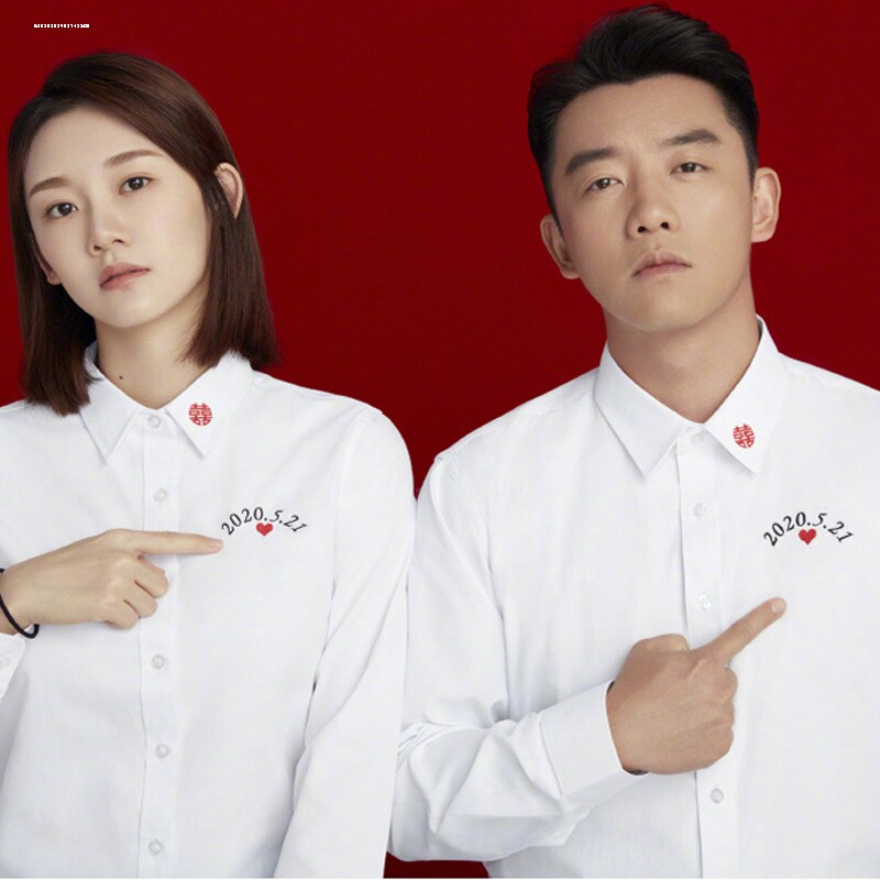 古典双喜字徽章礼服配饰领章胸章中国正红色结婚喜庆婚礼纪念胸针