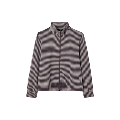 ise“都市轻行”针织立领蓝紫色休闲拉链百搭卫衣外套KAAS0207