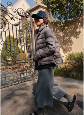 ise“chill 通勤”立领短款排骨鸭绒休闲通勤羽绒服P2541207