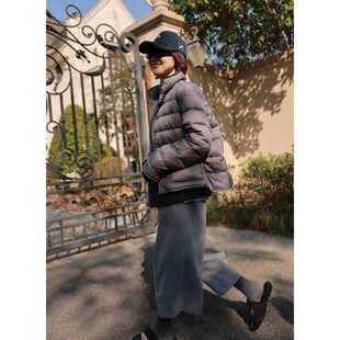 ise“chill 通勤”立领短款排骨鸭绒休闲通勤羽绒服P2541207