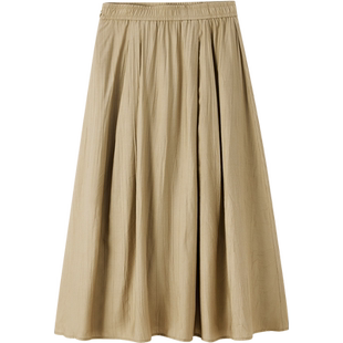 ise“Vintage Fashion”系列不规则褶皱肌理感半裙2024秋P2430511