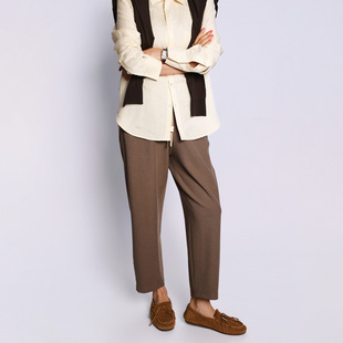 针织百搭休闲简约抽绳九分卫裤 通勤 两色KAAS0621 chill ise