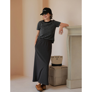 系列条纹拼色正肩短袖 通勤 T恤K2530911 Chill ise