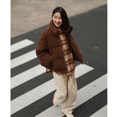 Bear ise Teddy 咖色保暖泰迪熊拉链立领休闲羽绒服K2541270