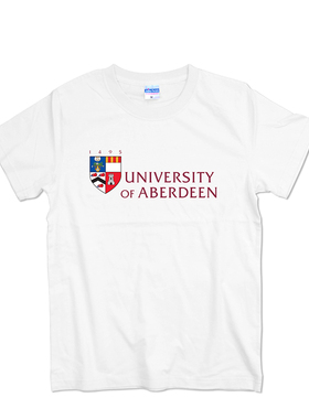 ABDN英国阿伯丁大学纪念品T恤短袖夏季男纯棉圆领学生上衣T恤衫