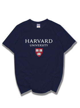 哈佛大学校服情侣文化衫短袖T恤