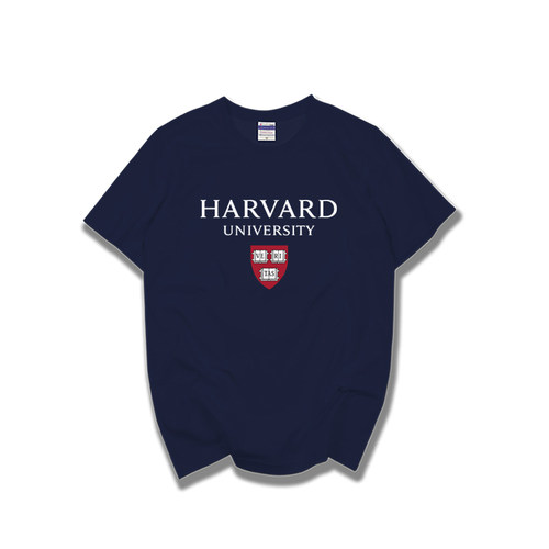 哈佛大学校服情侣文化衫短袖T恤