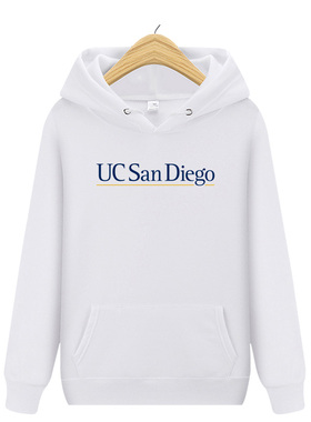 UCSD加州大学圣地亚哥分校卫衣套头连帽冬季加绒加厚学生长袖外套