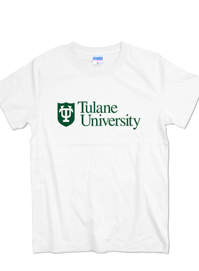 杜兰大学校服T恤短袖男女情侣纯棉印花Tulane University学生班服