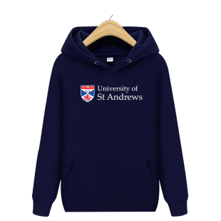 加绒加厚连帽衫 Andrews英国圣安德鲁斯大学卫衣纪念品校服冬季