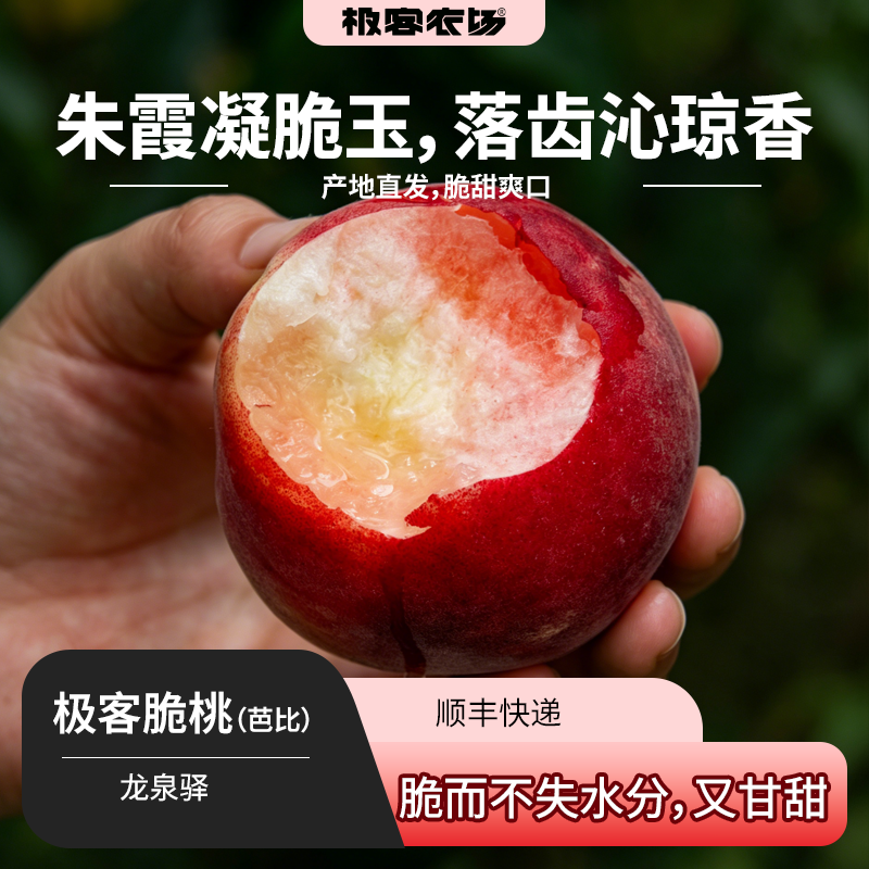 极客芭比脆桃 | 粉嫩酥脆且多汁 圆润香甜 自带淡雅香气 顺丰