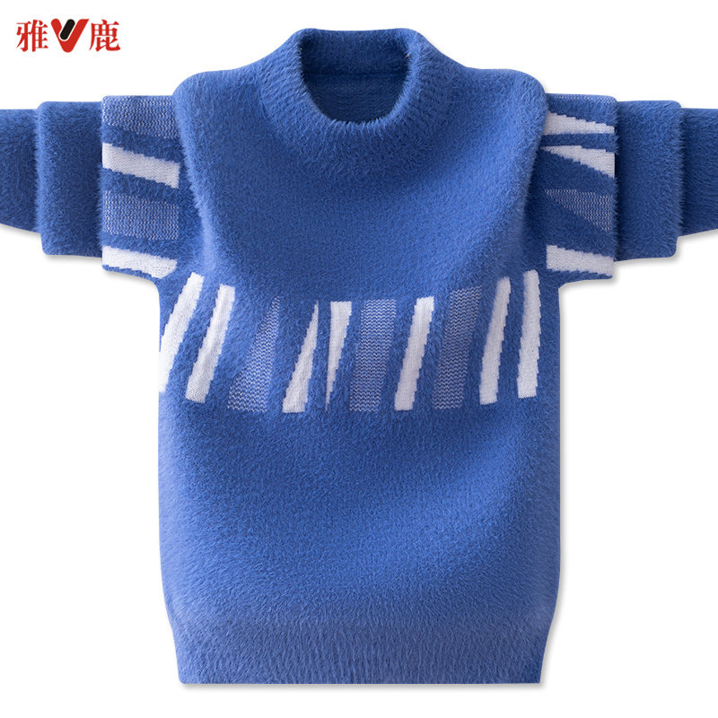 雅鹿男童毛衣水貂绒儿童针织打底衫秋冬新款加绒加厚中大童保暖衣,童装/婴儿装/亲子装,毛衣/针织衫,淘宝优惠券,粉丝福利购,淘宝优惠卷