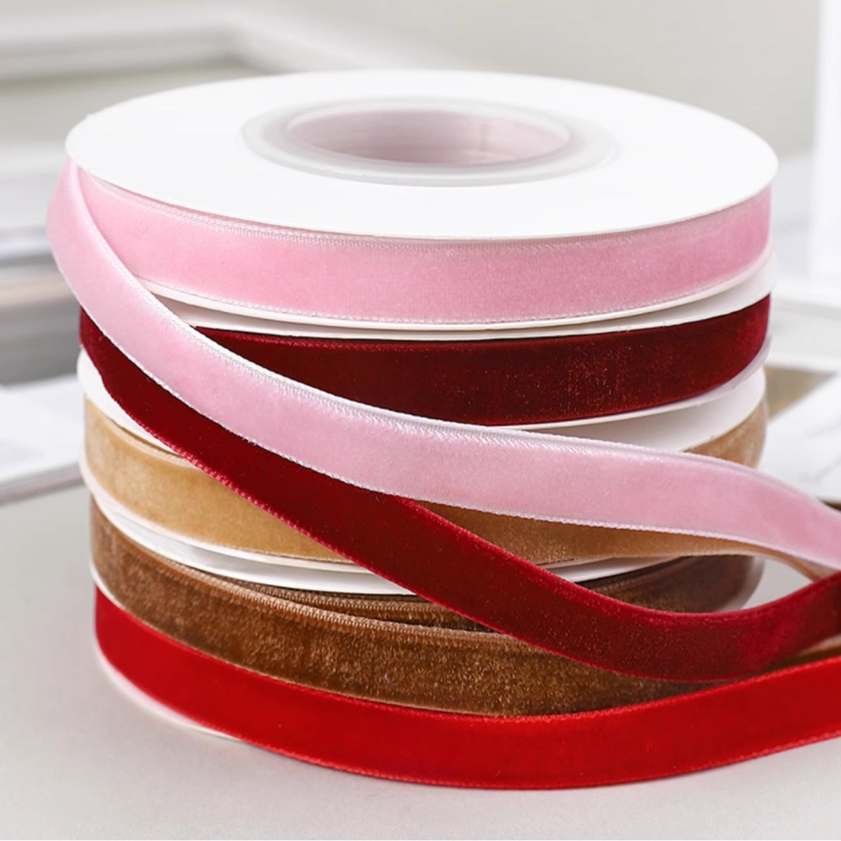 圣诞树装饰品1cm2.5cm彩带蝴蝶结