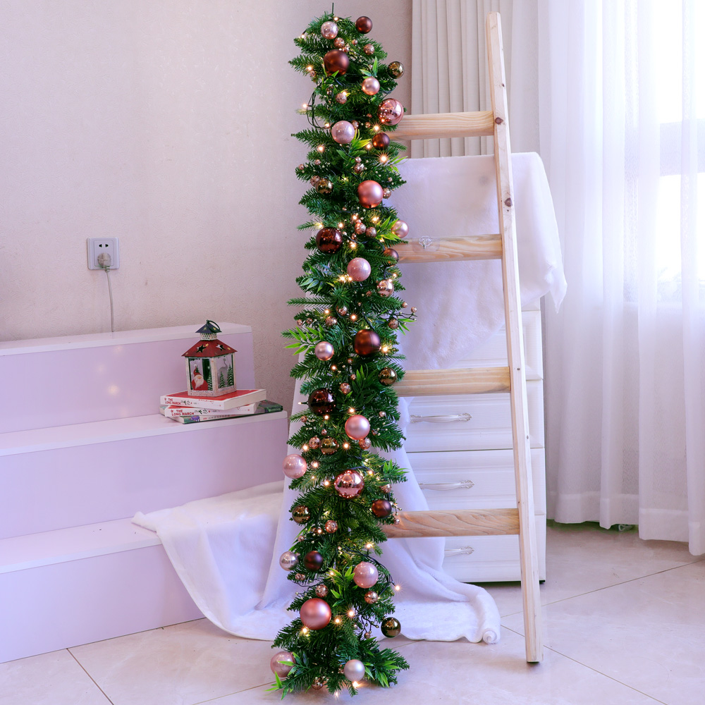 圣诞藤条场景装饰布置用品节日礼物树花环小挂饰创意橱窗摆件新款