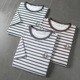 体恤衫 凉感冰丝棉 条纹短袖 品牌撤柜男百搭休闲时尚 夏 精致刺绣