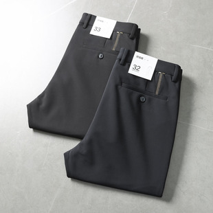 抗皱免烫+微弹如意腰！品牌撤柜男士秋冬加厚保暖纯色商务休闲裤