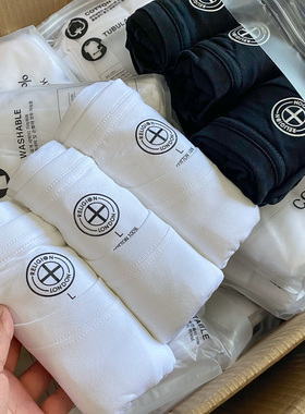 一包三件 外贸清仓180g纯棉短袖T恤男女纯色圆领桶织休闲T恤衫夏