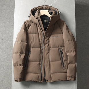 高蓬松90绒+防水保暖！品牌撤柜冬装男连帽休闲加厚保暖羽绒服