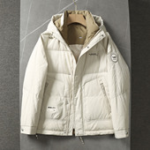 男士 品牌撤柜冬装 休闲连帽羽绒服保暖鹅绒外套 轻盈蓬松 90鹅绒
