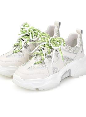 皇冠专柜正品Roberta诺贝达女鞋RC19207时尚系带拼色休闲鞋