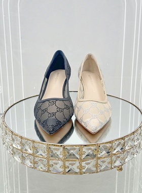 皇冠老店Roberta诺贝达女鞋RS228218春水钻时尚细跟性感浅口单鞋