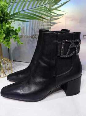 专柜正品Roberta诺贝达女鞋RA18238 2021冬新款职业通勤舒适单靴